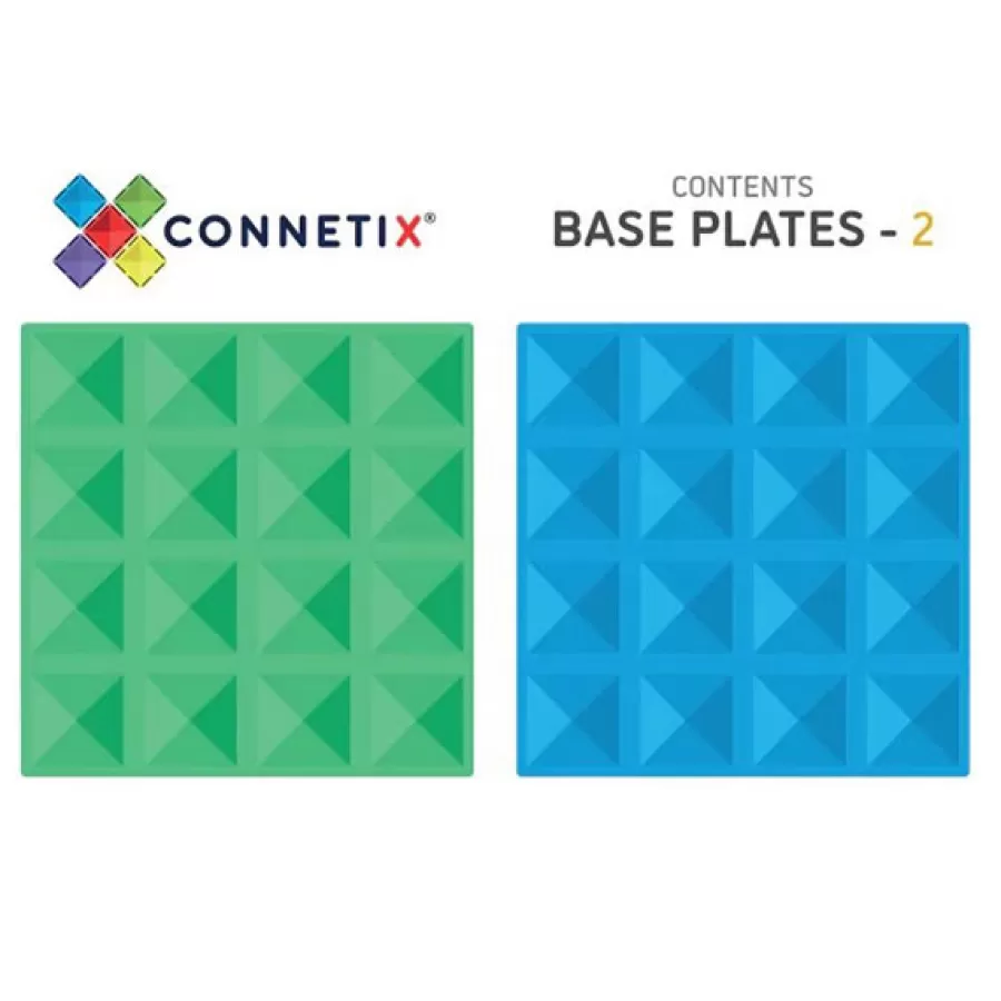 Shop 2 Piece Base Plate Blue & Green Pack Magneetblokken Constructie Speelgoed