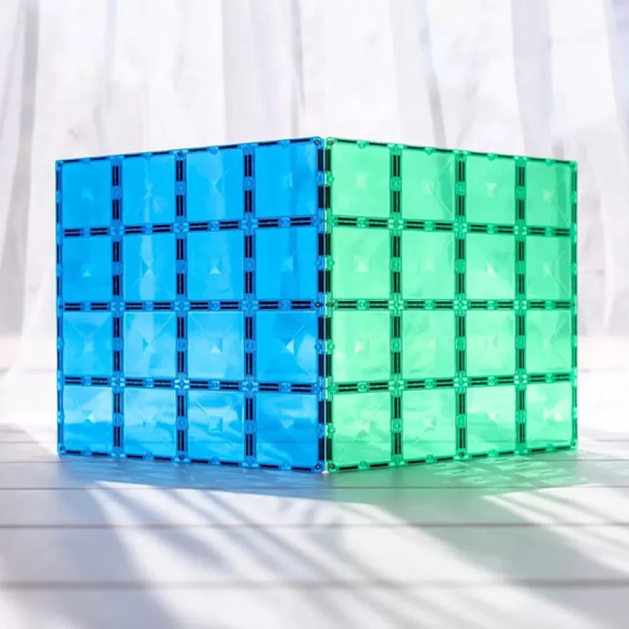 Shop 2 Piece Base Plate Blue & Green Pack Magneetblokken Constructie Speelgoed