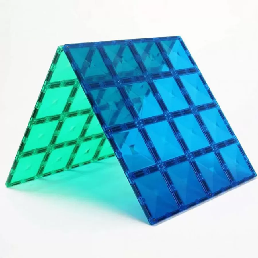 Shop 2 Piece Base Plate Blue & Green Pack Magneetblokken Constructie Speelgoed