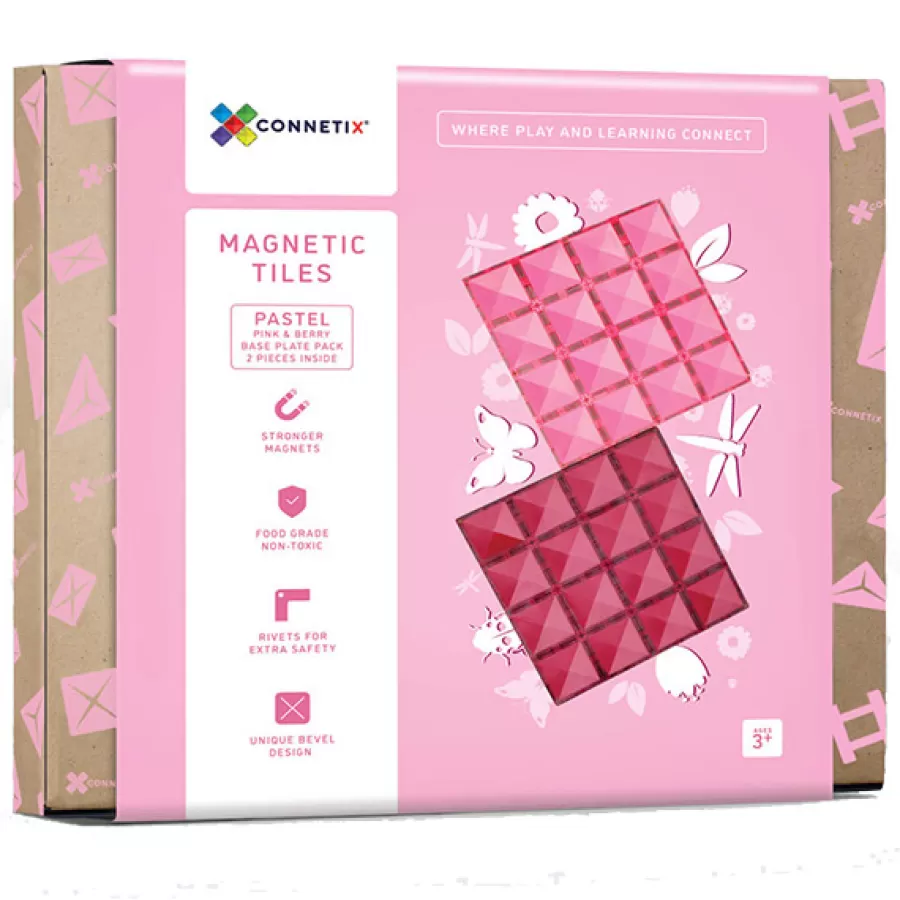 Cheap 2 Piece Base Plate Pink & Berry Pack Magneetblokken Constructie Speelgoed