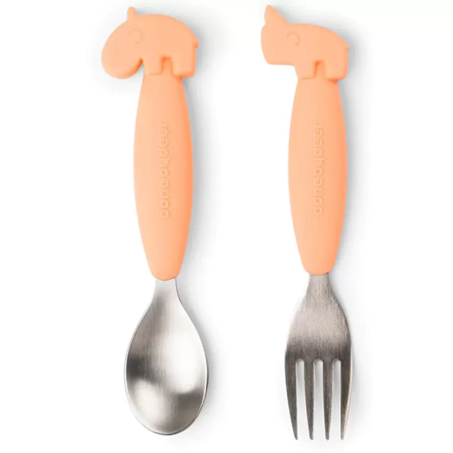 Best Easy Grip Lepel En Vork Deer Friends Coral Kinderbestek
