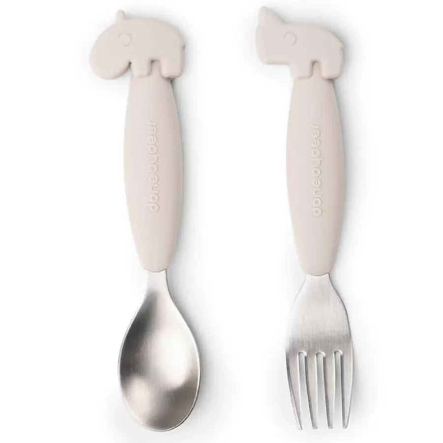 Best Easy Grip Lepel En Vork Deer Friends Sand Kinderbestek