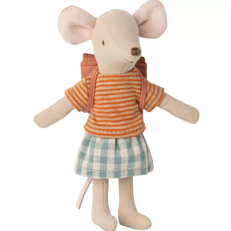 Clearance Muis Kleding Set En Tas Old Rose Grote Zus Poppenkleertjes
