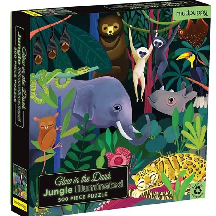 Clearance Glow-In-The-Dark Puzzel Jungle 500St Legpuzzels