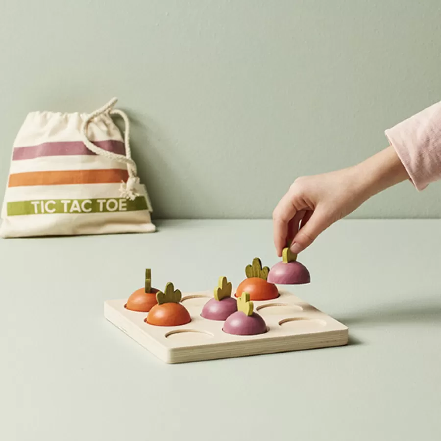 New Tic Tac Toe - Drie Op Een Rij Veggie Kids Concept Houten Speelgoed