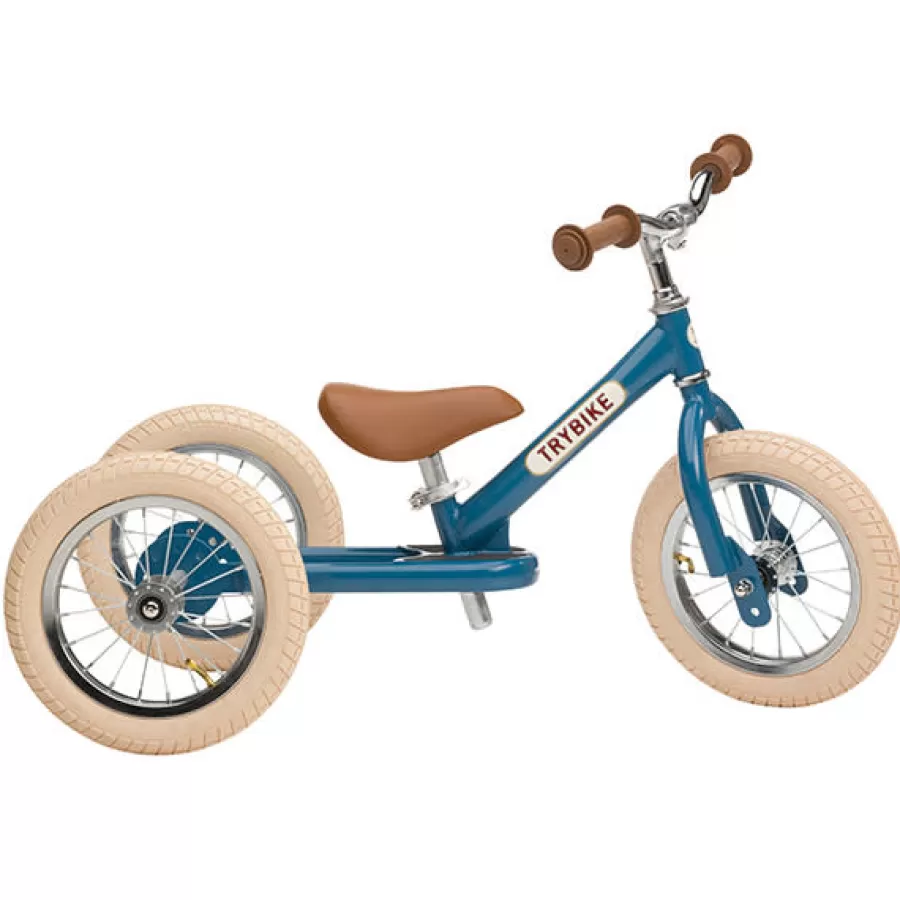 Fashion Trybike Steel 2-In-1 Loopfiets Vintage Blauw Loopfietsen