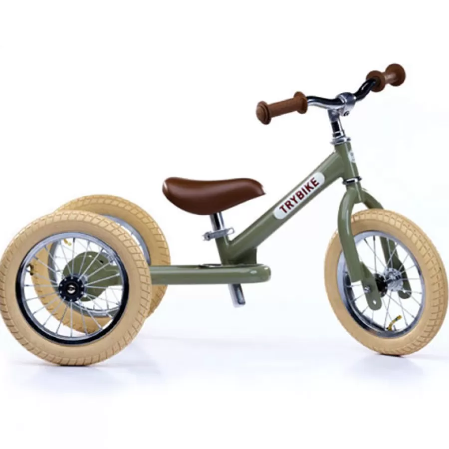 Online Trybike Steel 2-In-1 Loopfiets Vintage Groen Loopfietsen