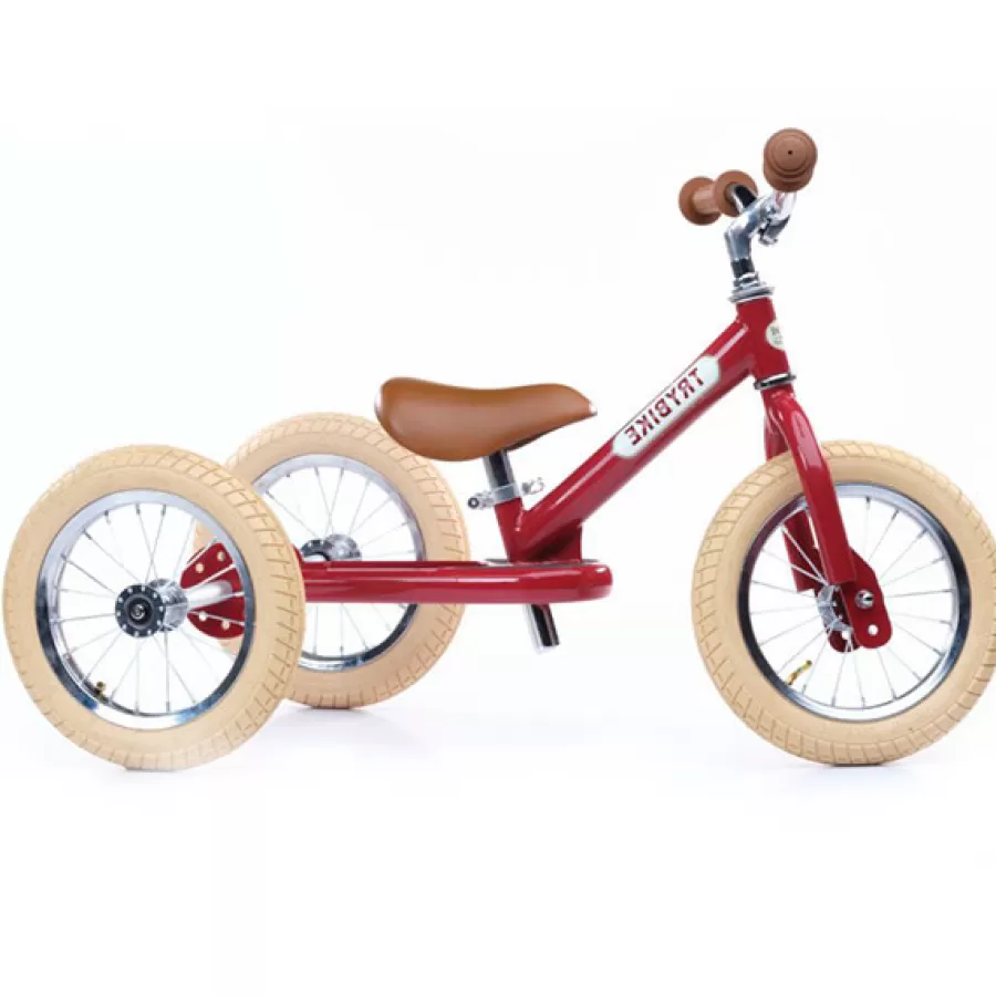 Outlet Trybike Steel 2-In-1 Loopfiets Vintage Rood Loopfietsen