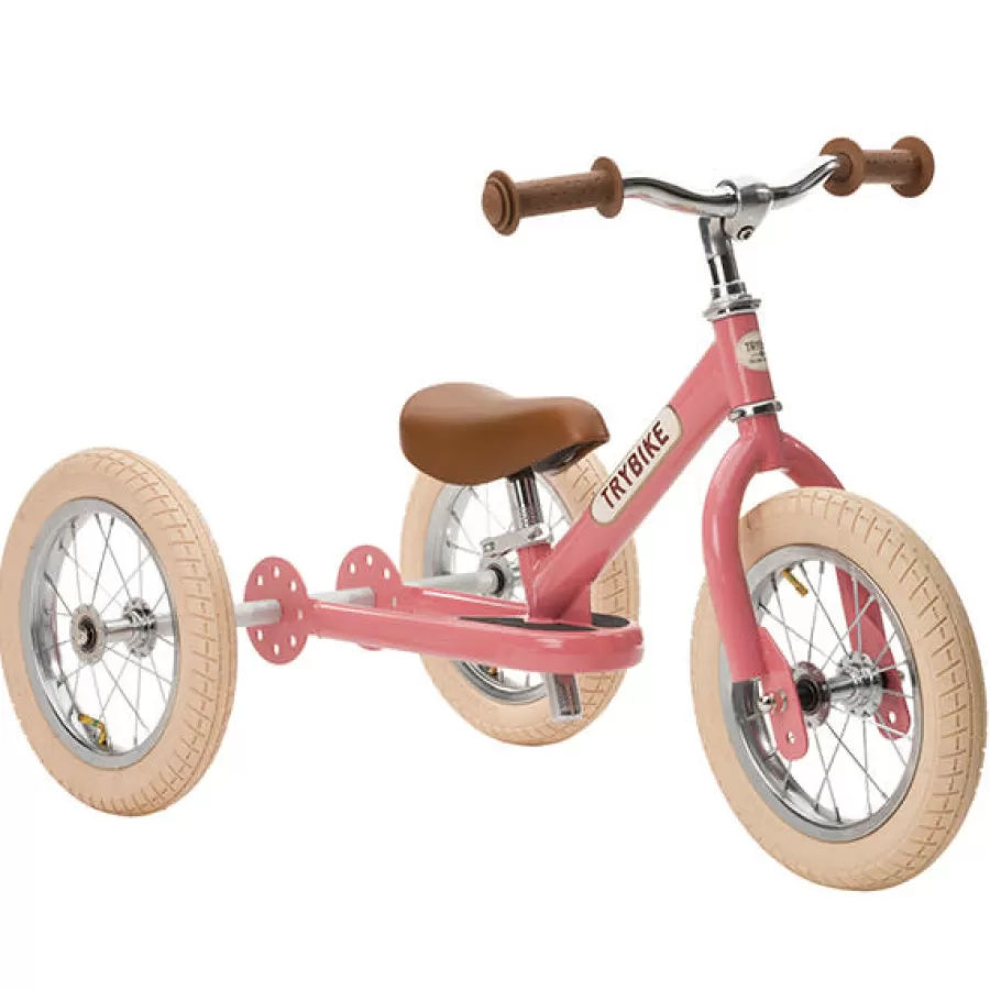 Online Trybike Steel 2-In-1 Loopfiets Vintage Roze Loopfietsen