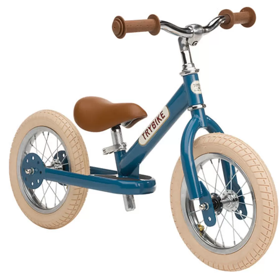 Hot Trybike Steel Loopfiets Vintage Blauw Loopfietsen