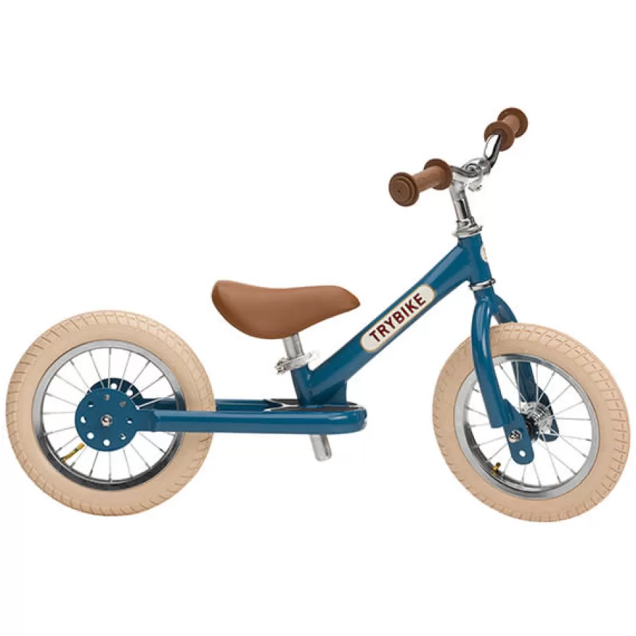 Hot Trybike Steel Loopfiets Vintage Blauw Loopfietsen