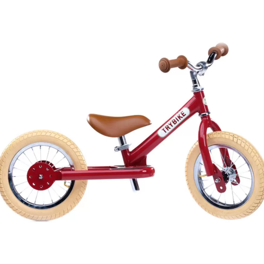 Clearance Trybike Steel Loopfiets Vintage Rood Loopfietsen