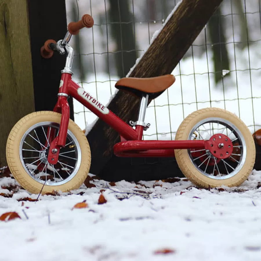 Clearance Trybike Steel Loopfiets Vintage Rood Loopfietsen